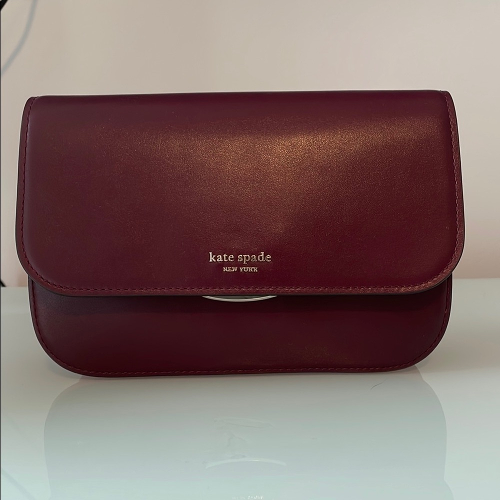 Kate Spade Burgundy and Pink Smooth Leather Crossbody